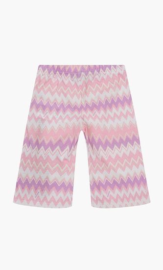 Chevron Print Cotton Flared Leggings