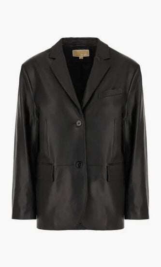 Oversized Leather Blazer