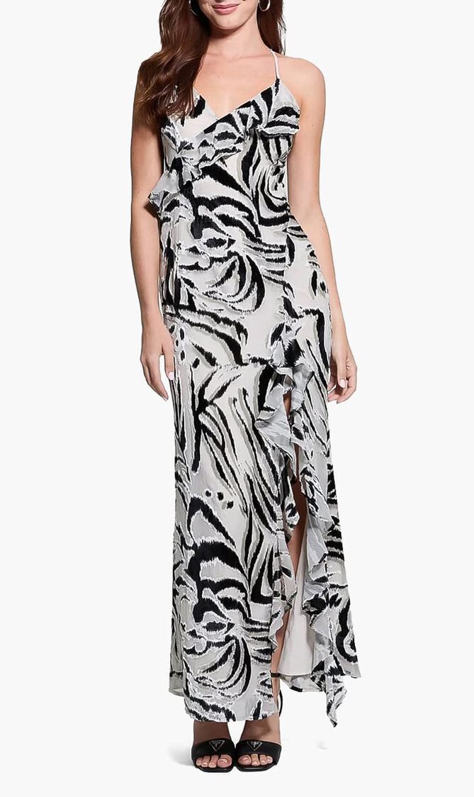 Zebra Print Lydie Maxi Dress