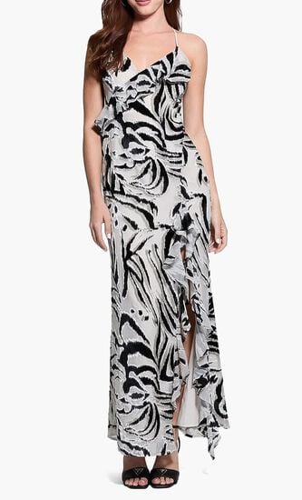 Zebra Print Lydie Maxi Dress
