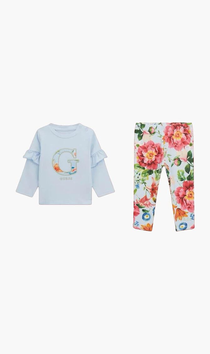 Floral Top and Leggings Set