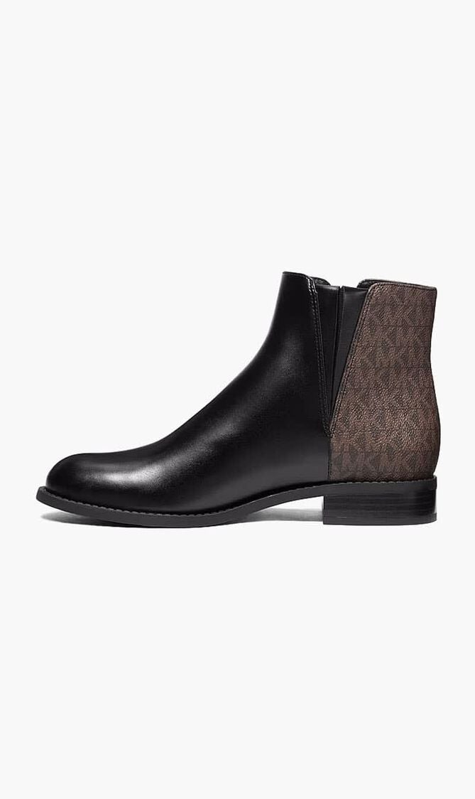 Britt Signature Logo Trim Ankle Boots