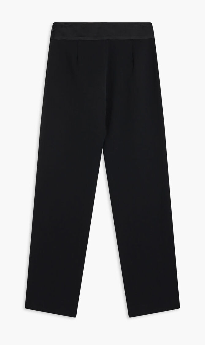 ARIAH CREPE SATIN COMBO FRONT SLIT PANT