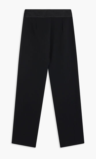 ARIAH CREPE SATIN COMBO FRONT SLIT PANT