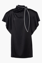 Sleeveless Blouse with Bow