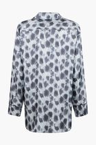 Animal Printed Straight Hem Shirt