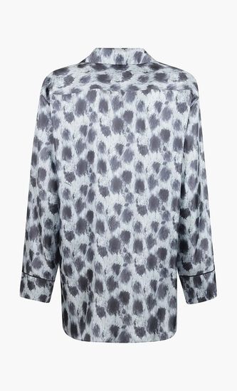 Animal Printed Straight Hem Shirt