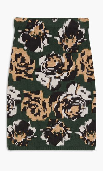 PIXEL FLOWERS MIDI SKIRT
