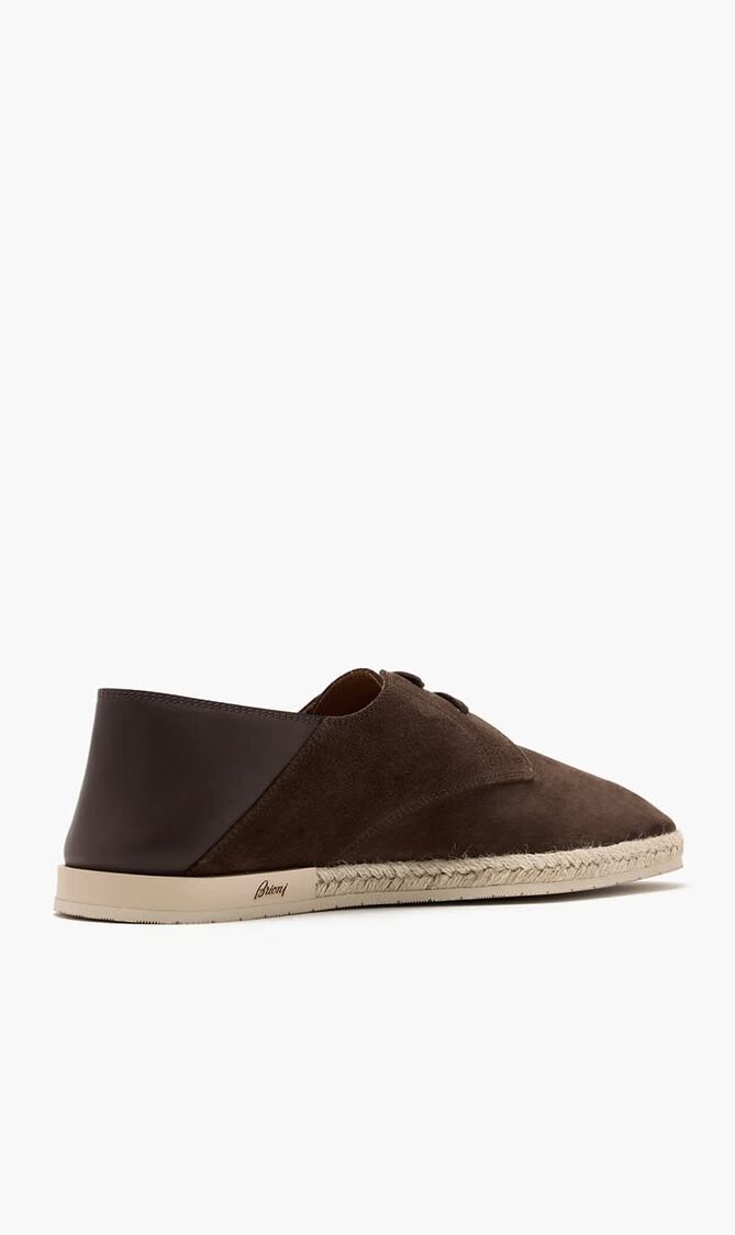 Suede Espadrilles Derby Shoes