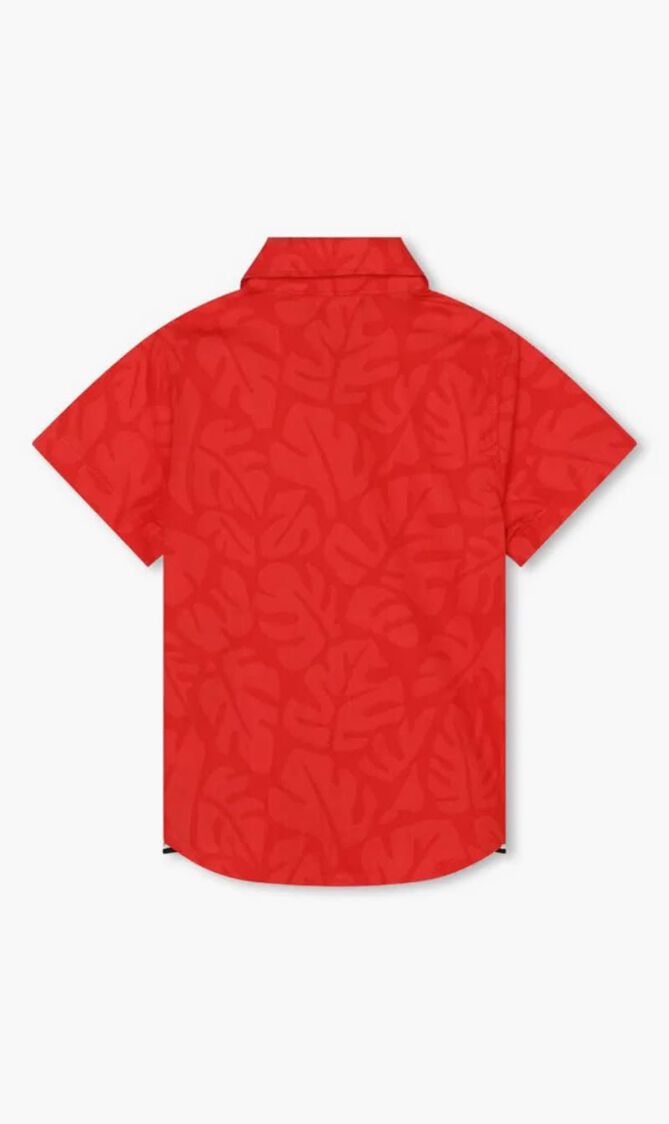 Leaf Print Cotton Shirt