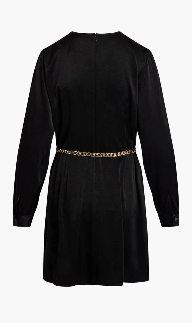 Satin Belted Mini Dress Satin Belted Mini Dress