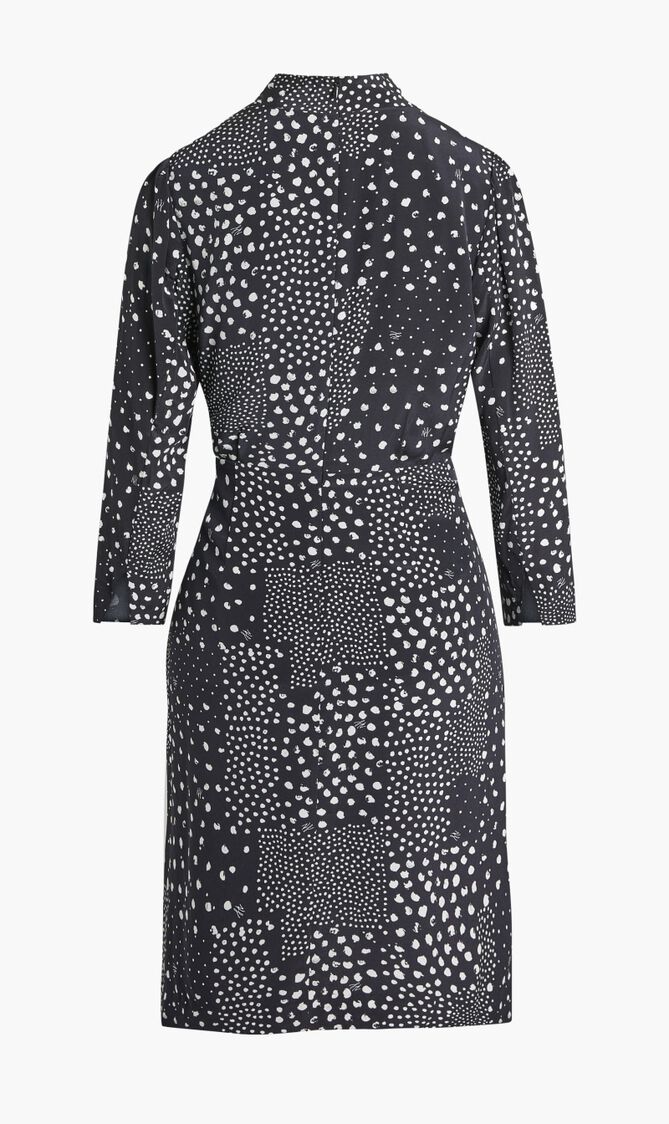 Multi Colored Polka Dot Silk Wrap Dress
