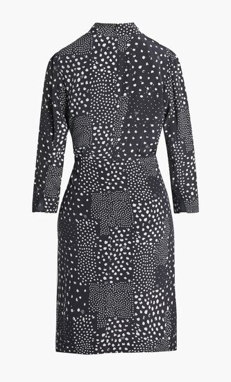 Multi Colored Polka Dot Silk Wrap Dress