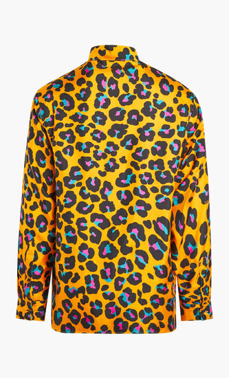INFORMAL SHIRT TESSUTO TWILL SETA STAMPA LEOPARD ALLOVER