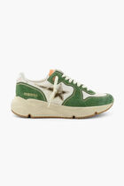 RUNNING SOLE NET UPPER SUEDE TOE AND SPUR LAMINATED STAR AND HEEL