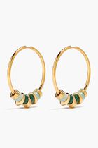 Abacus Beaded Large Hoop Earrings