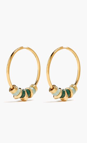 Abacus Beaded Large Hoop Earrings