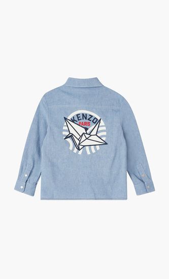 Seigaiha Logo Print Shirt