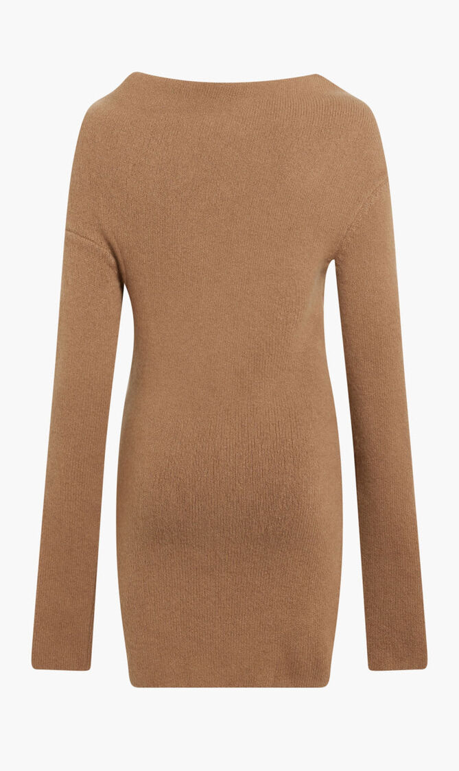 BRUSHED STRETCH CASHMERE DRESS