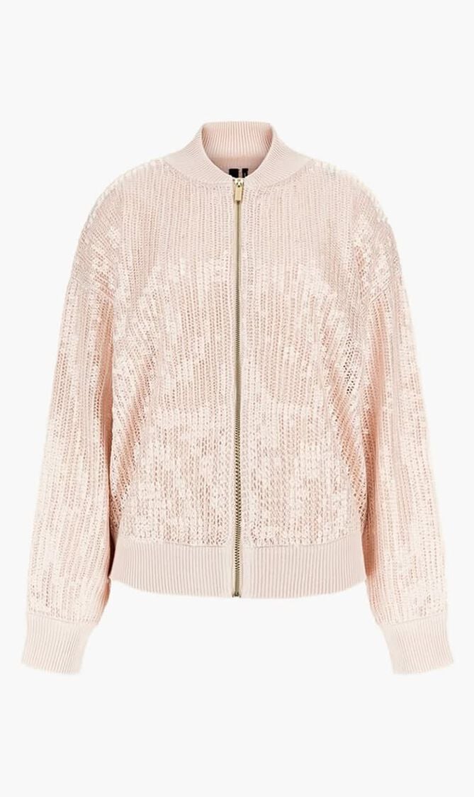 Claudia Sequins Sweater Bomber