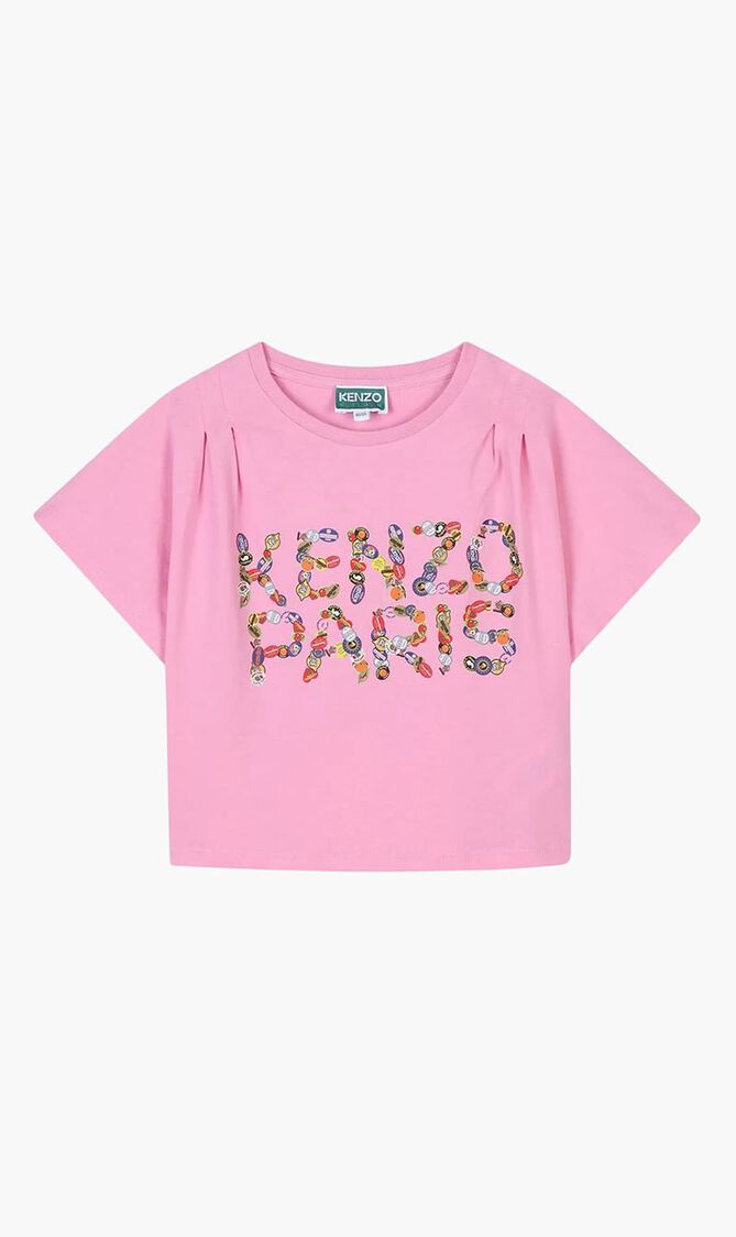 Graphic Logo Print Cropped T-shirt
