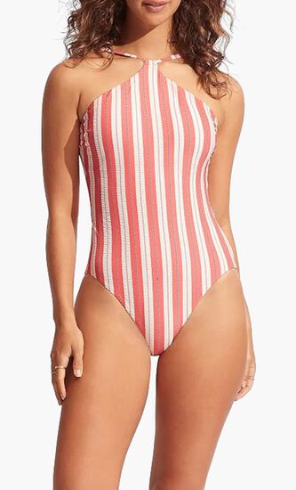 High Neck Halter One Piece