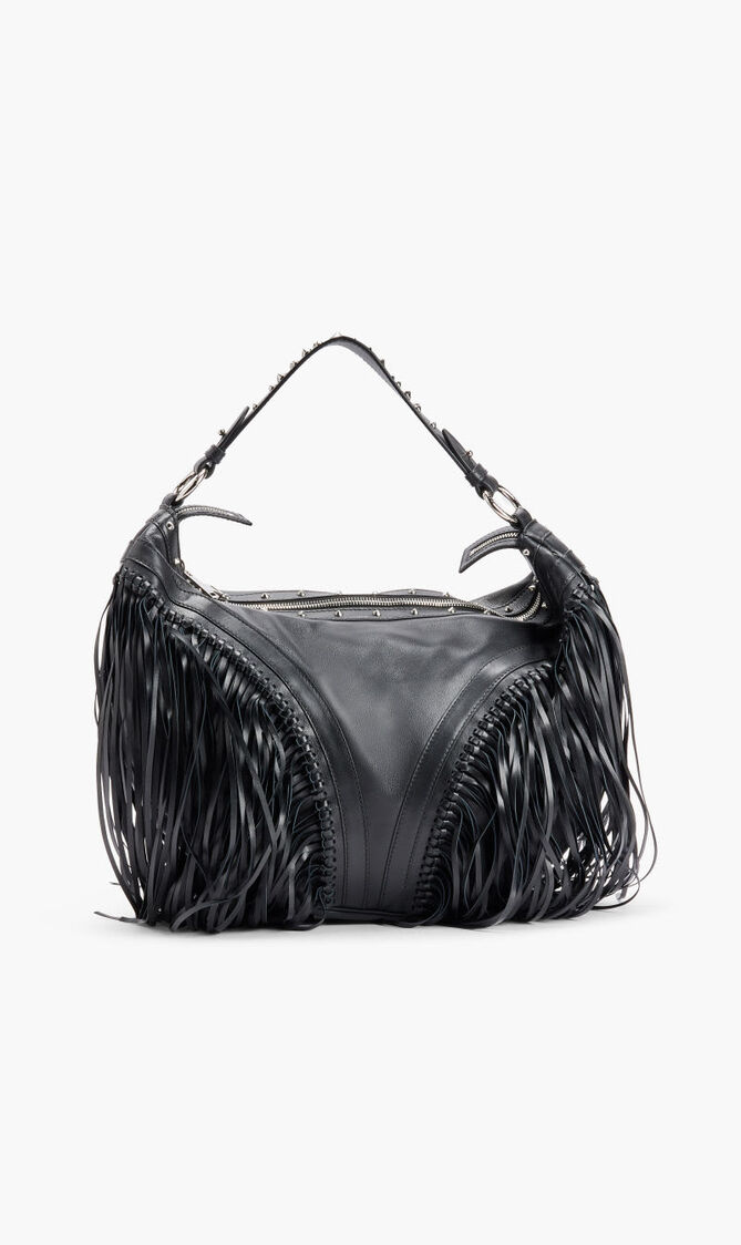 MEDUSA MEDIUM FRINGED HOBO BAG
