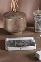 Home Grey Tray with Barocco pattern
