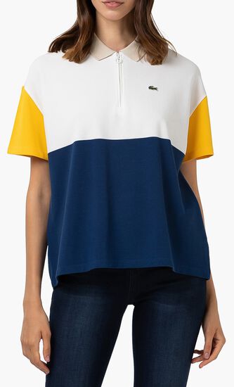 Block Pattern Colored Polo