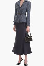 BLUE BOUCLE MIDI DRESS