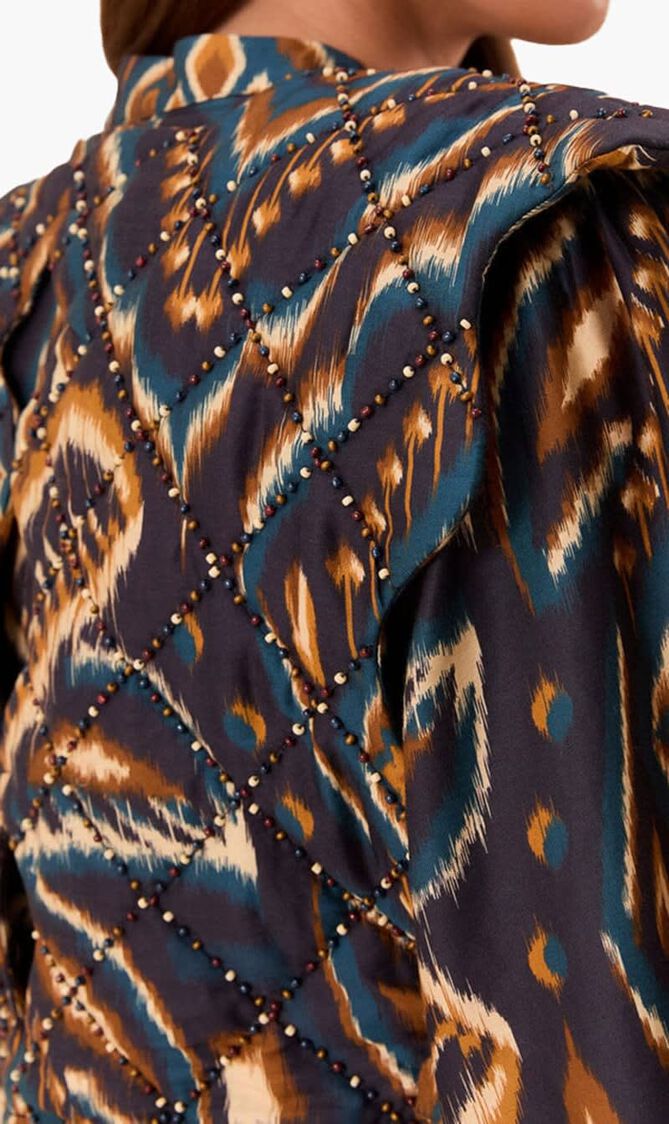 Ikat Matelasse Blouse