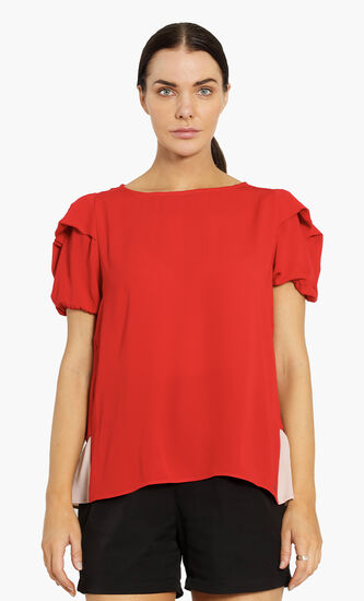 Frilled Shoulder Blouse