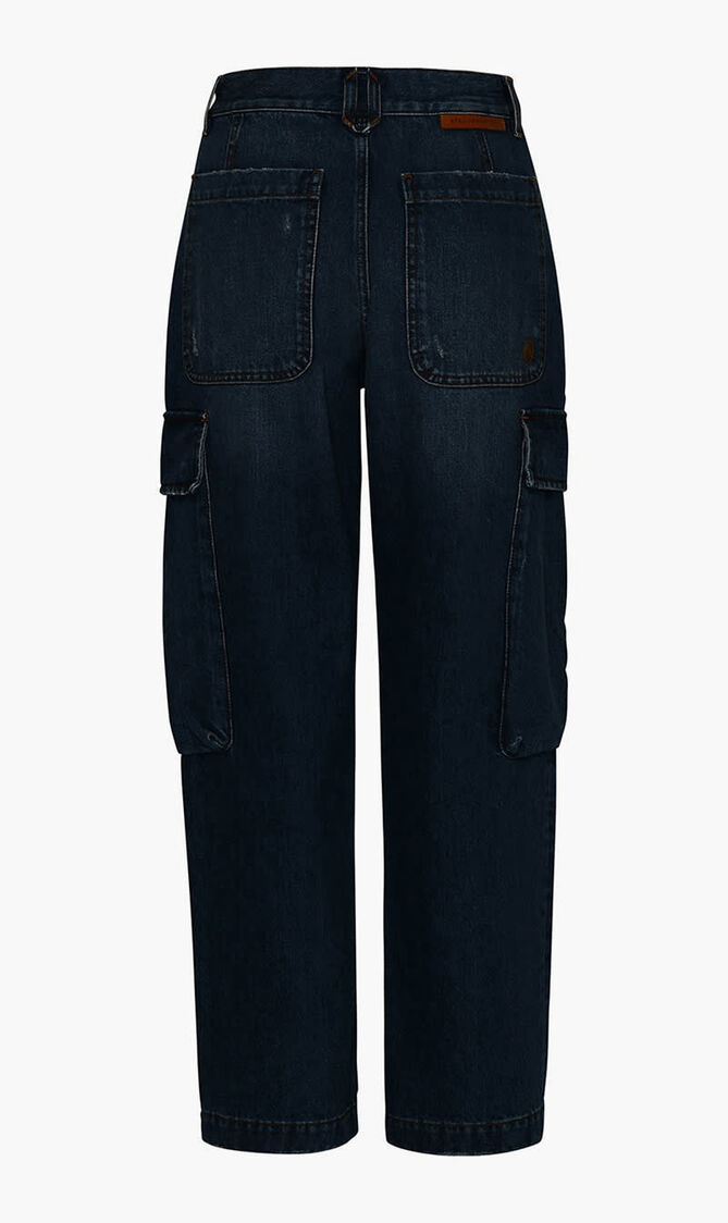 DARK BLUE VINTAGE CROPPED CARG