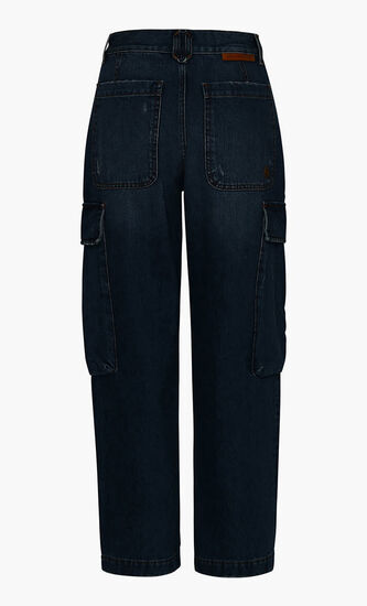 DARK BLUE VINTAGE CROPPED CARG