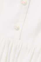 Meryl Gathered Cotton Poplin Midi Shirt Dress