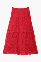 Toucan Guipure Midi Skirt