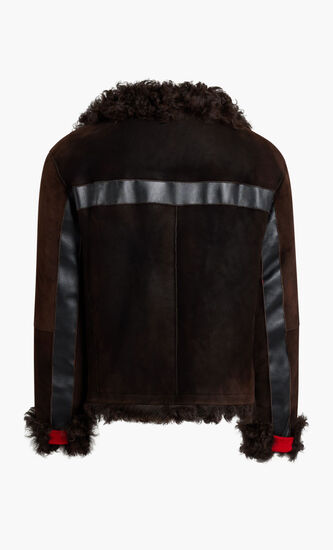 CURLY SHEARLING LEATHER-FUR