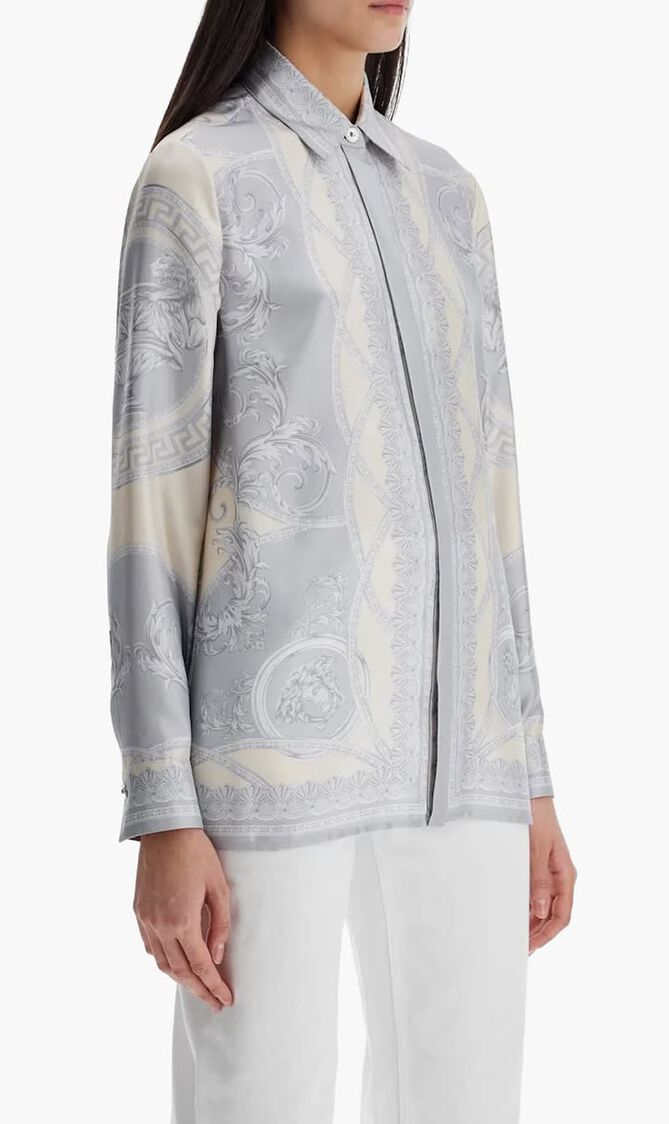 FORMAL SHIRT COUPE DES DIEUX BAROCCO FOULARD ON RESPONSIBLE SILK TWILL
