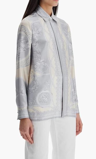 FORMAL SHIRT COUPE DES DIEUX BAROCCO FOULARD ON RESPONSIBLE SILK TWILL