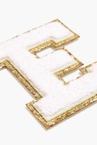 Chenille Sparkle Letter 'E' patch