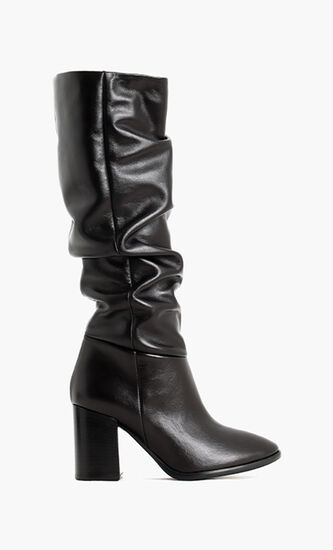 Crumpled Leather Boots