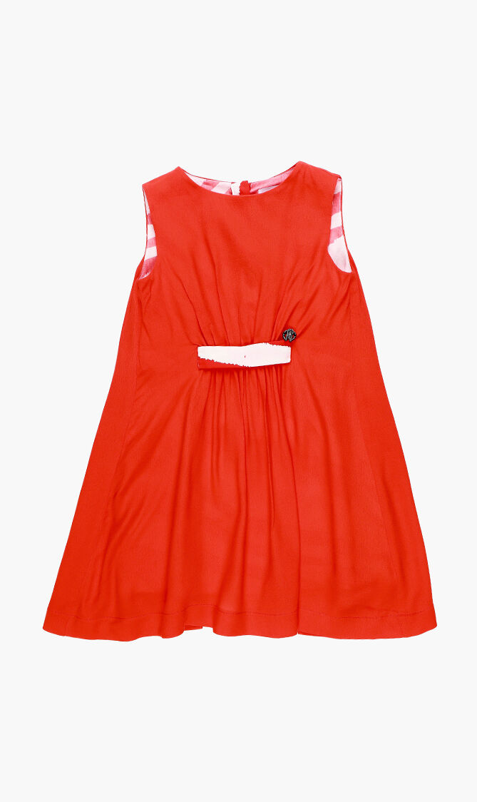 Zebra Print Crepe Dress