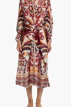 Toucans Scarf Cream Maxi Dress