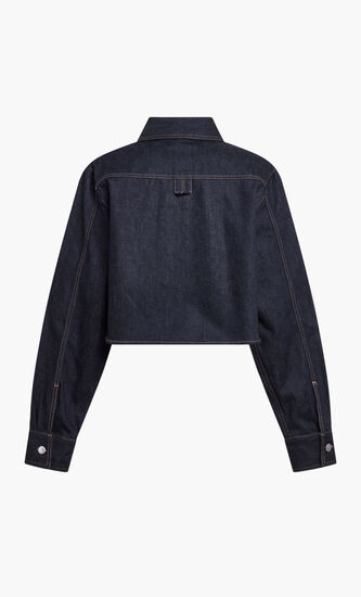 RAW DENIM CROPPED BOXY SHIRT