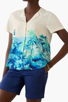 Oceanside Views Talulla Silk Camp Shirt