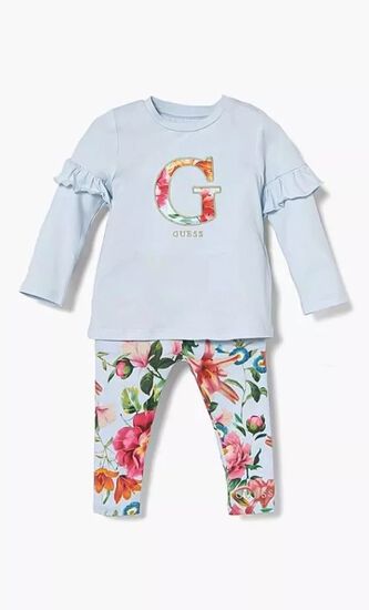 Floral Top and Leggings Set