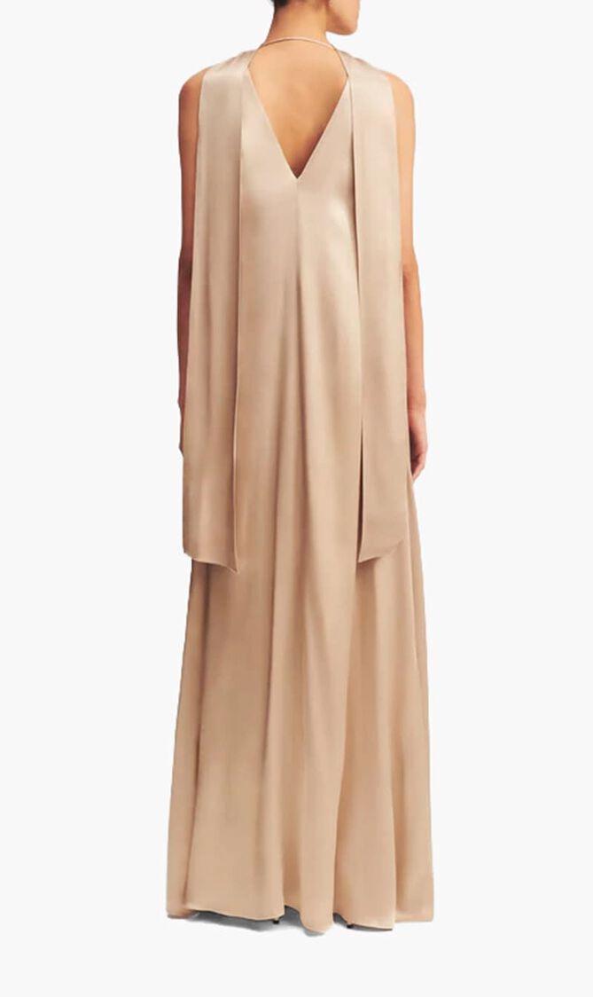 La Lune Scarf Panelled Maxi Dress
