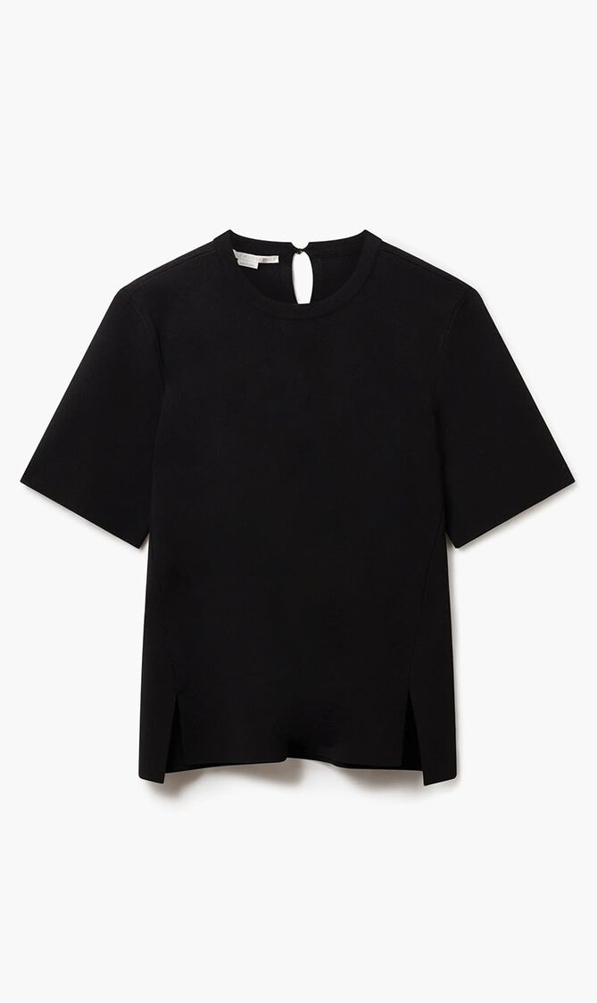 Compact Knit Short-Sleeve T-Shirt