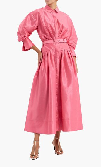 Maple Shirt Midi Dress