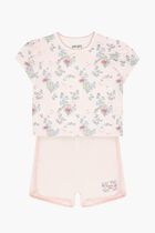 Floral Print T-Shirt and Shorts Set
